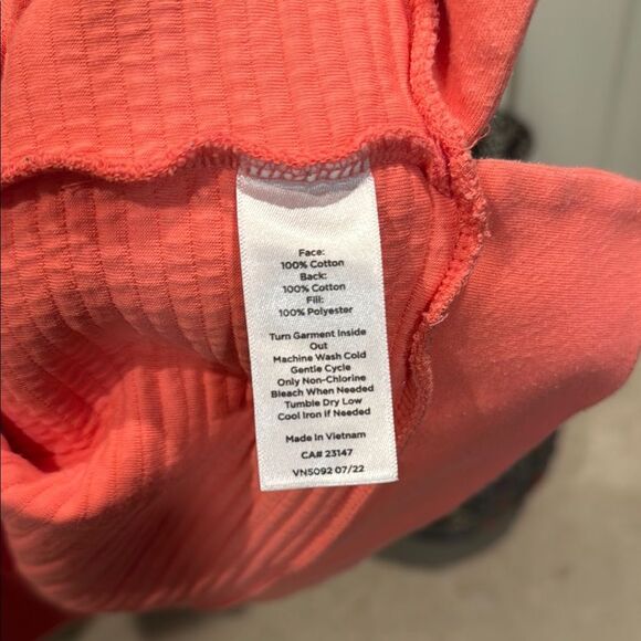 T by Talbots Tangerine Cowl Neck top with Cozy Ribbed Texture size XL - Picture 7 of 11